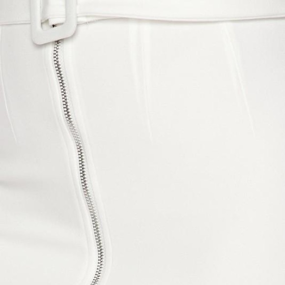 🤍 LAST ONE 🤍 High Waisted Belted Midi Skirt - Off White - Picture 6 of 8